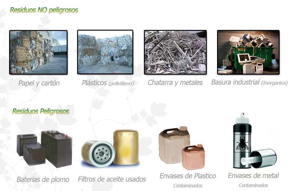 Reciclados Almansa variedad de residuos